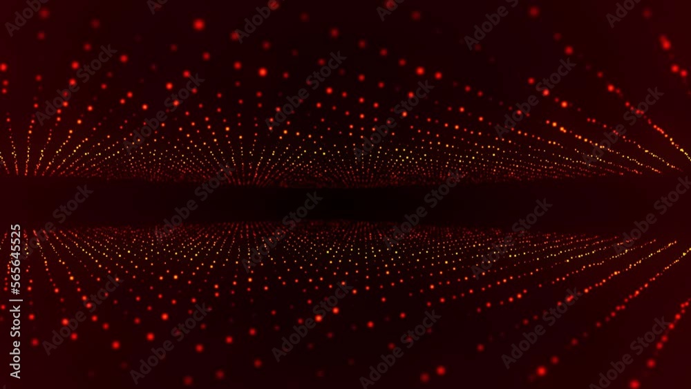 Poster dynamic wave of glowing particles. abstract digital background. data flow information. concept of di