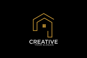 House Logo. Usable for Real Estate, Construction, Architecture and Building Logos.
