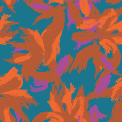 Floral Brush strokes Seamless Pattern Design