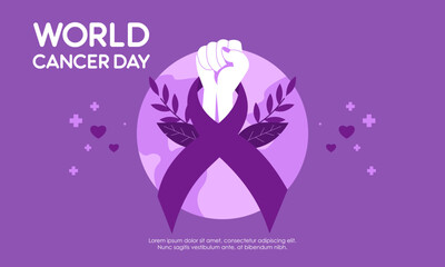 World Cancer Day Vector Background