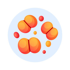 Orange Bacteria Circle Composition
