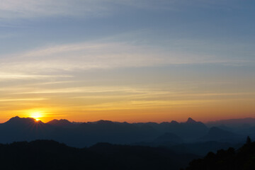 Mountain landscape. Mon kru ba sai, Tha song yang District, Tak Province, Thailand.