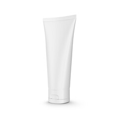 White cosmetic tube isolated