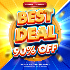 Best Deal bold 3d editable text effect