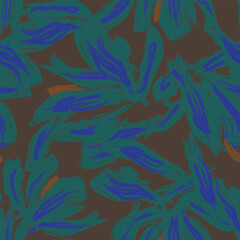 Floral Brush strokes Seamless Pattern Design