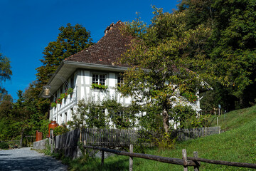 Fototapeta na wymiar Ehemaliges Handwerkerhaus in Ballenberg