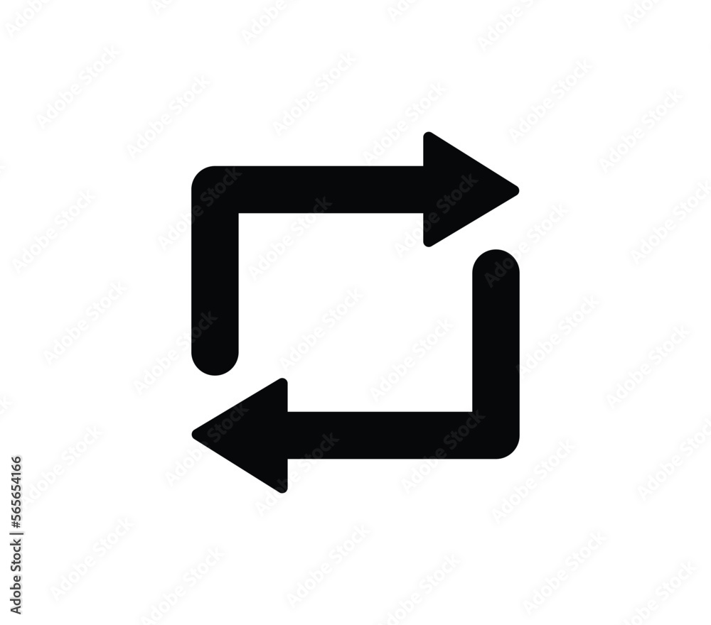 Poster square of black arrows. direction navigation and web design of curved pointers with multimedia vecto