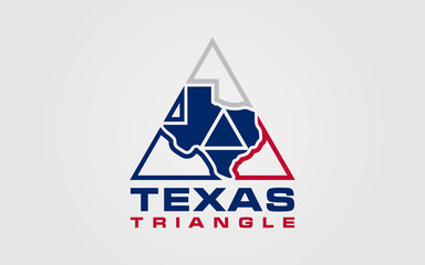Texas triangle vector logo graphic