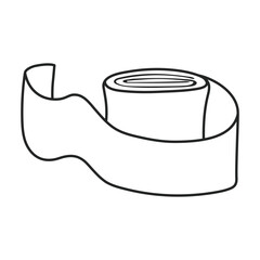 Bandage vector outline icon. Vector illustration band on white background. Isolated outline illustration icon of bandage .