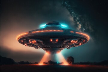 ufo in space made with generative ai