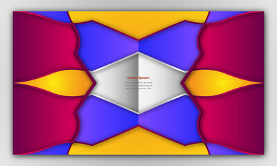 Abstract geometric background with red, blue and yellow for cover design business brochure poster template eps10.