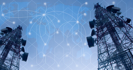 telecommunication mast TV antennas wireless technology	
