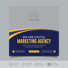 Digital marketing social media post design template