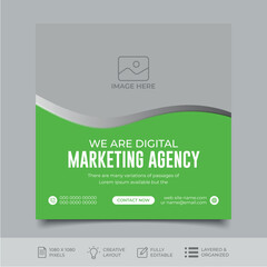 Digital marketing social media post design template