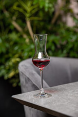 a beautiful alcoholic cocktail from the barman of the restaurant
