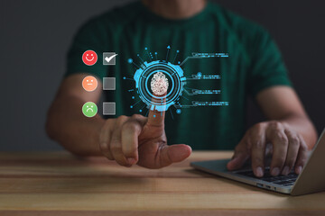 Businessman using mobile smart phone. Business global internet connection application technology and digital marketing, Financial and banking, Digital link tech, big data.