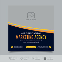 Digital marketing social media post design template