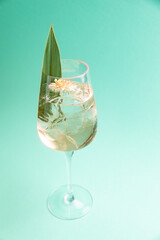 the bartender prepares a delicious alcoholic cocktail	