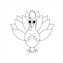 Thanks giving coloring page for kids.