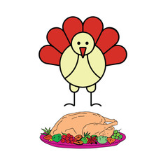 Thanks giving coloring page for kids.