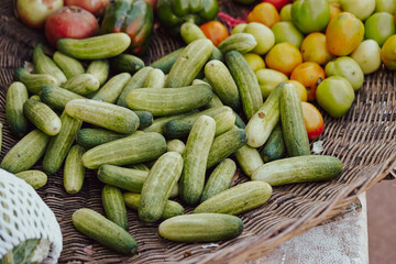 fruits and vegetables in the market