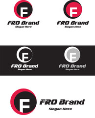 F letter logo template