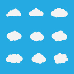 Cloud  set icons, sky set icon SVG Vector illustration
