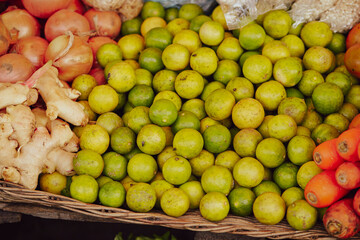 fruits and vegetables in the market