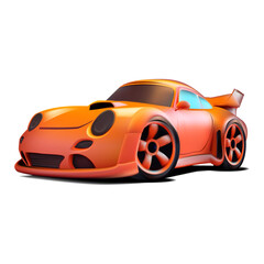 Obraz na płótnie Canvas cartoony 3d sports car isolated vector