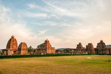 Group of temples at Pattadakal heritage site,Karnataka,India.