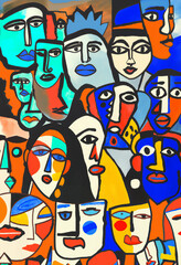 Obraz premium abstract faces