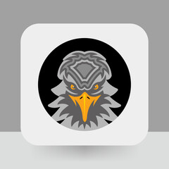 Eagle vector icon modern simple flat illustration