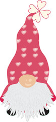 lucky in love valentine gnome cartoon character 