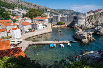 Little wharf in Dubrovnik in Croatia.