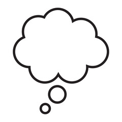 Cloud bubble vector illustration. Bubble comic speech, great design for any purposes. Sticker design. Blank comic speech bubble and element on white background.