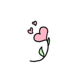 Heart Cute Doodle illustration