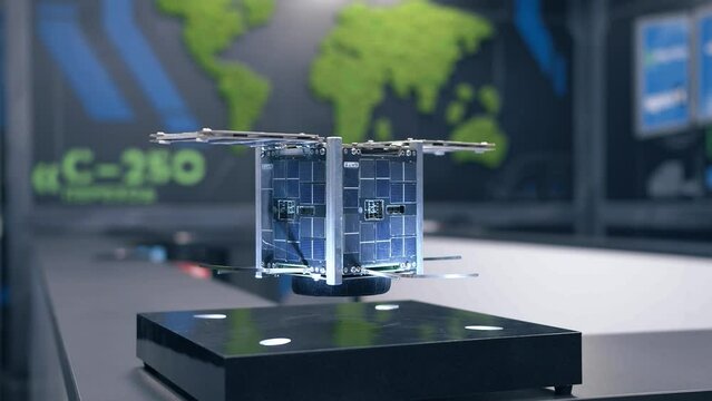 A cubesat that will fly into space. Realized development on the ground