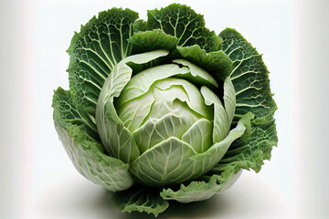 Obraz premium Organic Fresh One natural Green Cabbage