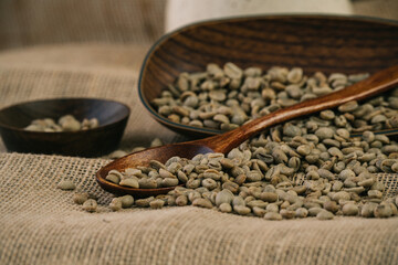 Brazilian green arabica coffee bean raw coffee