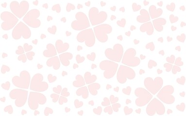 Light pink background made of hearts that bring happiness