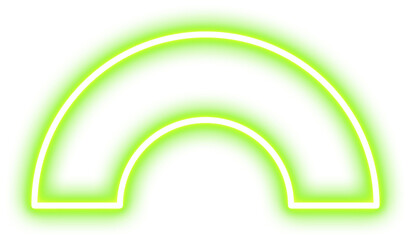 Green Neon Glowing Shape