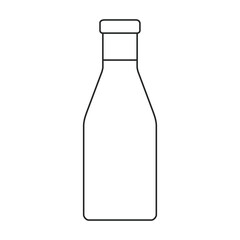 Sauce vector outline icon. Vector illustration seasoning on white background. Isolated outline illustration icon of sauce.