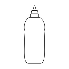 Sauce vector outline icon. Vector illustration seasoning on white background. Isolated outline illustration icon of sauce.