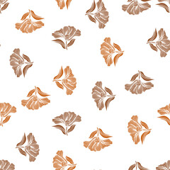 Seamless pattern with vintage flowers. Retro floral background.