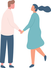 People Couple flat faceless silhouette