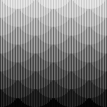 Degrade square seamless pattern. Black fading line isolated on white background. Сontemporary fades texture. Modern faded art motifs for design prints. Repeat fadew abstract net. Vector illustration