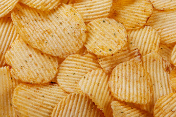 Lots of potato chips, texture