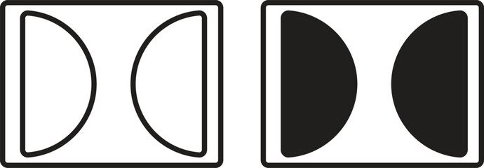 Dolby atmos icon simple trendy flat style line and solid Isolated vector illustration on white background. For apps, logo, websites, symbol , UI, UX, graphic and web design. EPS 10.