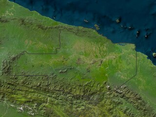 East Sepik, Papua New Guinea. Low-res satellite. No legend