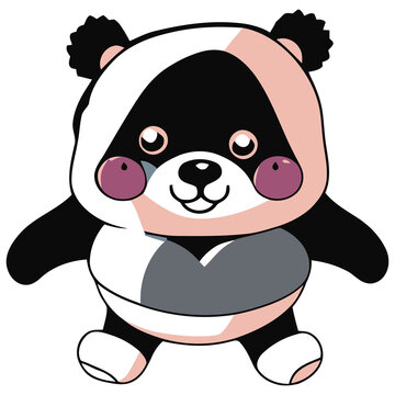 Cute Panda png image clipart with transparent background